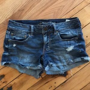 American Eagle frayed bottom jean shorts